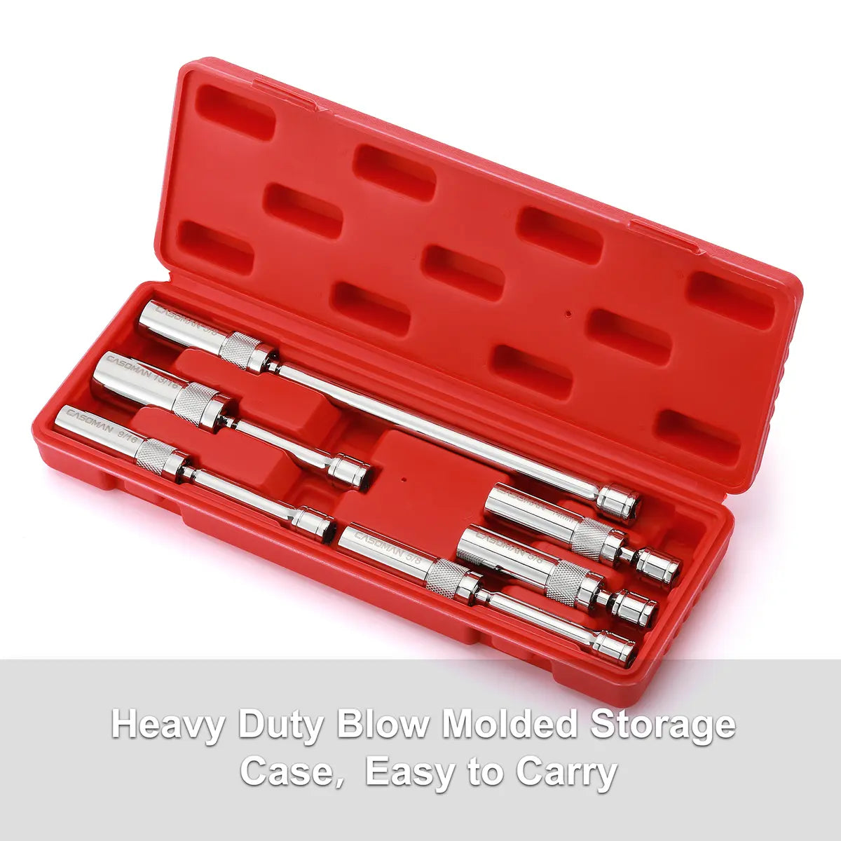 6PCS Magnetic Swivel Spark Plug Socket Set – Thin Wall 3/8" Drive, 12-Point CR-V Steel